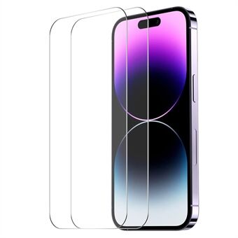 ENKAY HATT PRINCE 2-pack För iPhone 16 Pro Känslig Beröring Hög Aluminium-Silikonglas HD Film