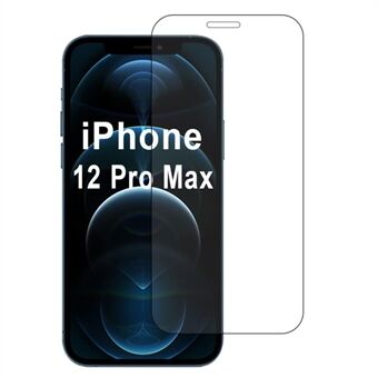 För iPhone 12 Pro Max Skärmskydd Klar Skydd Hög Aluminiumsilikonglasfilm 2.5D Böjda Kanter