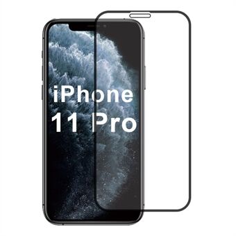 För iPhone 11 Pro Skärmskydd 2.5D Silketrycksfilm Fulltäckande Full Lim