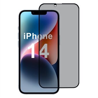 För iPhone 14 Sekretessskydd Skärmskydd Heltäckande Silkestrycksfilm