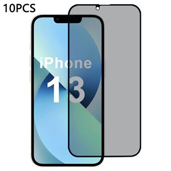 10st / Förpackning För iPhone 13 Skärmskydd Anti-Spy 2.5D Silketryck Hög Aluminium-Silikonglas Film