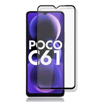 MOCOLO för Xiaomi Poco C61 4G / Redmi A3 4G Skärmskydd Silkestryckt Klart Härdat Glasfilm - Svart