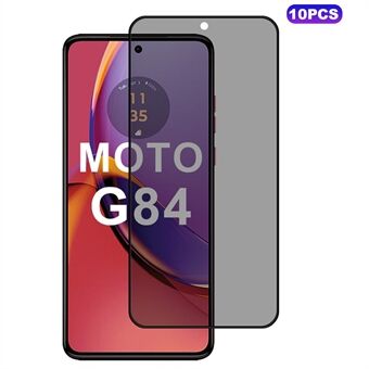 10 st / Förpackning För Motorola Moto G84 5G Antispion Helskärms Skyddsfilm 2,5D Sidenutskrift