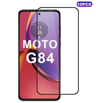 10 st för Motorola Moto G84 5G HD-glas i aluminium-kisel Helomfattande Skärmskydd