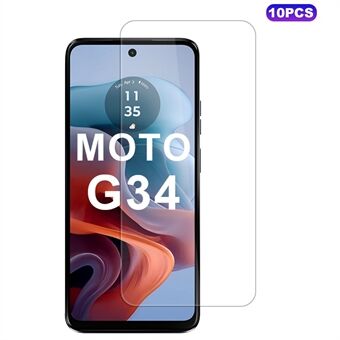 10 stycken / förpackning för Motorola Moto G34 5G skärmskydd hög transparens skyddsfilm