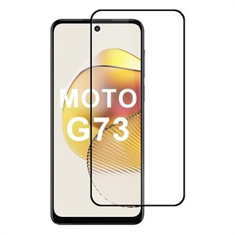 För Motorola Moto G73 5G Skärmskydd 2.5D bågkant Silkestryckt kant