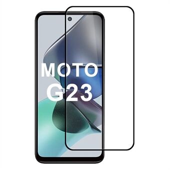 För Motorola Moto G23 4G: Hel skärmskyddsfilm, 2.5D bågkant, silkestruktur, högupplöst.