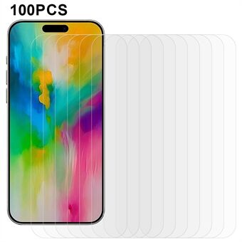 100PCS för iPhone 16 Pro Skärmskydd Reptåligt Härdat Glasfilm