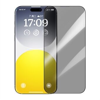 BASEUS Safirserie för iPhone 16 Pro Max Anti-Spy Härdat Glas Film Splittersäkert Skärmskydd för Mobiltelefon