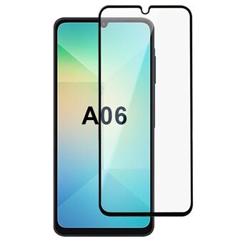 För Samsung Galaxy A06 Hög Aluminium-Silikonglas Skärmskydd 2.5D Silketryck