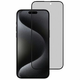 KZDOO För iPhone 15 Pro Max Anti-Spion Härdat Glas Skärmskydd Full Lim Silktryckning Skärmfilm