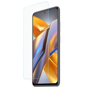 För Xiaomi Poco M5s 4G 0,3 mm Arc Edge Sprosssäker härdat glasfilm Ultraklart skärmskydd