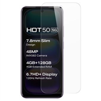 För Infinix Hot 50 5G Skärmskydd 0,3 mm Ultra-klart Härdat GlasFilm