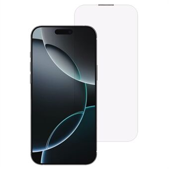 För iPhone 16 Pro Max Skärmskydd Kristallklart Ljus Lila Härdat Glas Film Inbyggd Dammsäker Mesh