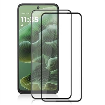 AMORUS 2-Pack för Motorola Moto G35 5G Skärmskydd Splitterfritt Silketryck Härdat Glasfilm - Svart