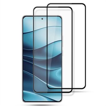 AMORUS 2st För Xiaomi Redmi Note 14 5G Skärmskydd Splittersäker Silketryck Härdat Glasfilm - Svart