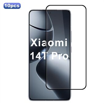 10 st För Xiaomi 14T / 14T Pro Skärmskydd Silketryckskant Full Lim Komplett Täckning