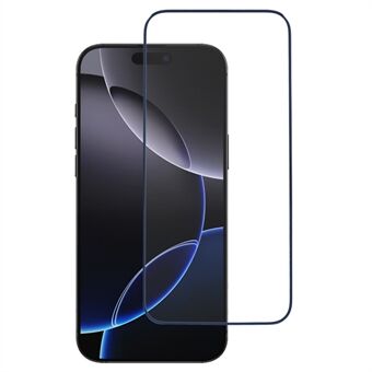 För iPhone 16 Pro Max Härdat Glas Skärmskydd 3D Böjd Kant Elektropläterad Färgad Ram