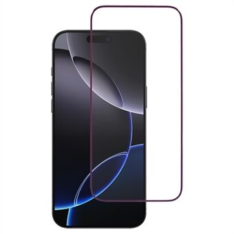 För iPhone 16 Plus / 15 Plus Härdat Glas Skärmskydd 3D Böjd Kant Elektropläterad Färgad Ram