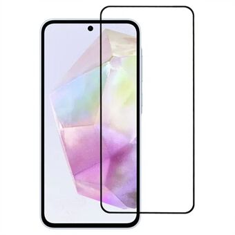 För Samsung Galaxy A36 5G Skärmskydd Full Lim Silk Tryck Härdat Glas Film