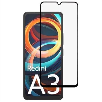 För Xiaomi Redmi A4 5G / A3 Pro 4G Skärmskydd Silketryck Fullt Lim Härdat Glas Skärmfilm