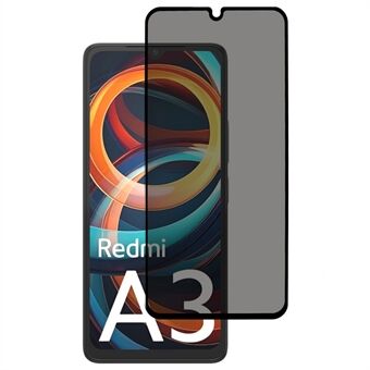 För Xiaomi Redmi A4 5G / A3 Pro 4G Anti-Peep Heltäckande Skärmskydd Silketryck Härdat Glasfilm