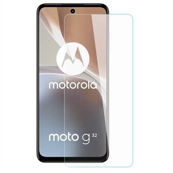 AMORUS för Motorola Moto G32 4G högt aluminium-kiselglas skärmskydd Ultra Clear 2.5D Arc Edge 9H Anti-explosionsfilm