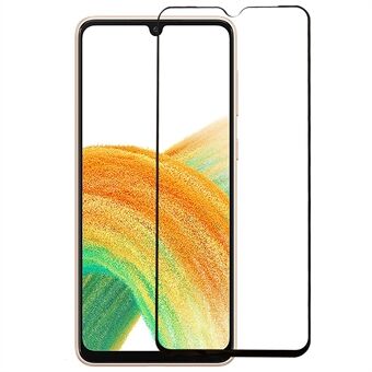 Härdat glasfilm för Samsung Galaxy A34 5G, Silk Printing Anti-explosion HD Klart helskärmsskydd (fulllim)