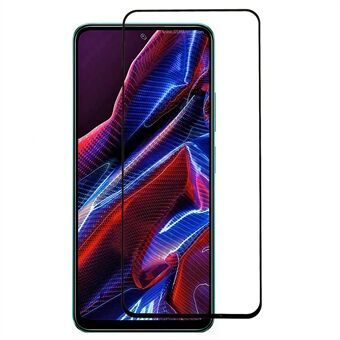 För Xiaomi Poco X5 5G / Redmi Note 12 5G (Kina) / Redmi Note 12 5G härdat glasfilm Fullt lim Silk Printing helskärmsskydd