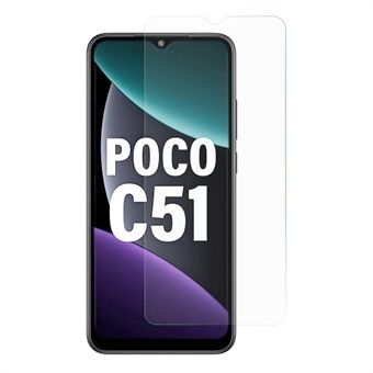 För Xiaomi Poco C51 4G telefon skärmskydd 0,3 mm Edge härdat glas HD klar anti- Scratch film