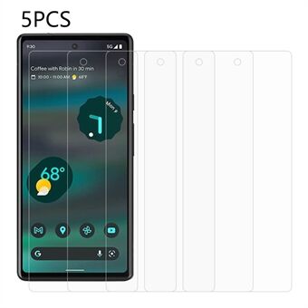 5 st/pack för Google Pixel 7a telefonskärmskydd i härdat glas 2,5D 0,3 mm anti-explosionsskärmfilm