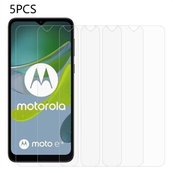 5 st/pack för Motorola Moto E13 4G HD klar telefon skärmskydd 2,5D 0,3 mm härdat glas anti-fingeravtryck film