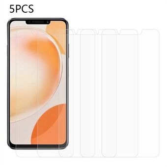 5 st/set för Huawei nova Y91 4G härdat glasfilm med hög hårdhet 2,5D 0,3 mm HD-telefonskärmskydd