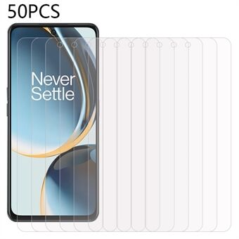 50 st 0,3 mm genomskinligt skärmskydd för OnePlus Nord N30 5G, Anti Scratch 2,5D härdat glasfilm