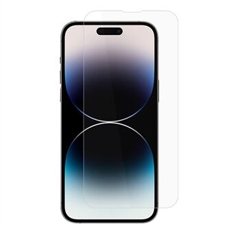 AMORUS för iPhone 15 Pro Kristallklart Skärmskydd Anti- Scratch Hårt Härdat Glas Telefon Täckfilm