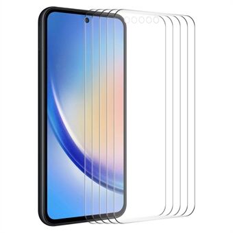 ENKAY HAT PRINCE 5 st för Samsung Galaxy A55 5G hög aluminium-kiselglas 0,26 mm 2,5D skärmskydd