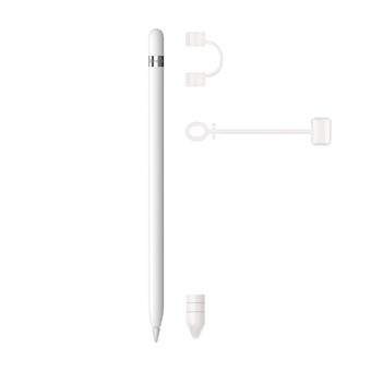 Silikonhållare för pennkåpa + spetslock + anslutningsadapterrem för Apple Pencil