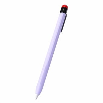 För Apple Pencil (andra generationen) Styluspenna-hylsa i silikon med klämma för att motverka damm.