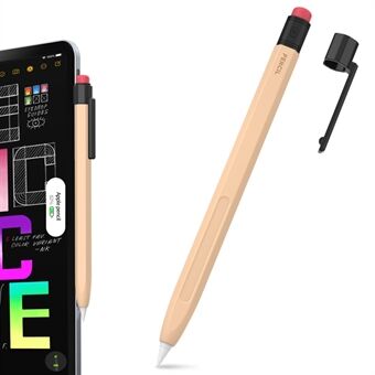 AHASTYLE PT180-2-K för Apple Pencil (andra generationen) Retro silikonskal Stylus Penna skyddande omslag.