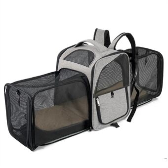 LDLC QS-099 Dubbla sidor Expanderbar ventilerande Mesh Design Husdjursbärare Ryggsäck Hund Katt Outdoor