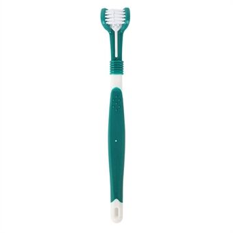 HITOTREE Pet Dog Cat 3- Head tandborste Plast+Nylon Oral Care Tand Cleaning Tool (BPA-fri, ingen FDA-certifierad)