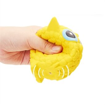 EETOYS Pet Squeak Toy Tecknad Owl Design Mjuk latex Hundvalpträning Interaktiv leksak, storlek S