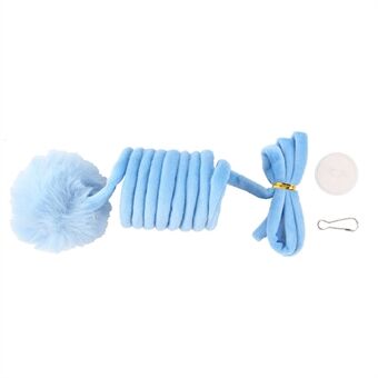 TG-CTOY0086 Cat Spring Leksak Hängande töjbar fjäder med Pompom Bell Mjuk plysch Pet Interactive Toy ST