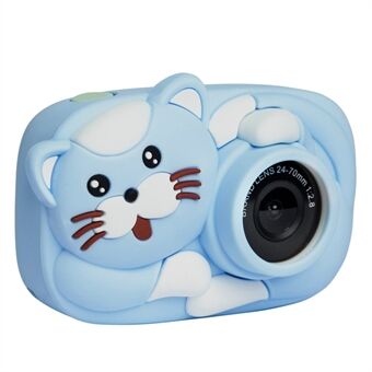 2,4-tum IPS HD-skärm 2600W Cartoon Cat Kids Kamera Intelligent ansiktsigenkänning Timing Fotografering Videoinspelare (utan TF-kort)