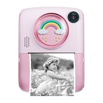 M1 Kids Instant Print Camera 2,0" IPS-skärm Digital tecknad kamera HD Selfie Dual Lens Kamerastöd 1920x1080P upplösning