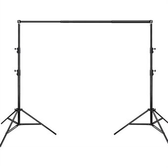 2,6x3m fotografibakgrundsställsats aluminiumlegering teleskoprör Stand Stand