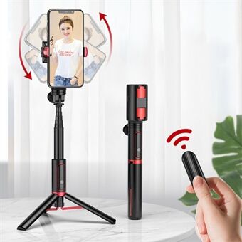 SEAJIC OTH-AB302 Anti- Shake Handheld Gimbal Stabilizer Bluetooth Fjärrkontroll Selfie Stick Stativ för telefon och kamera