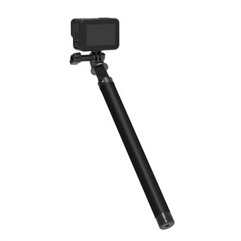 TELESIN TE-MNP-117 1,16 m kolfiber Selfie Stick justerbar längd Monopod med 1/4 skruvhål för telefon actionkamera