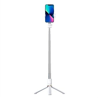 KH5S infällbart bärbart mobiltelefonställ Stand Bluetooth Selfie Stick-stativ med fyllningsljus (1,3 m)