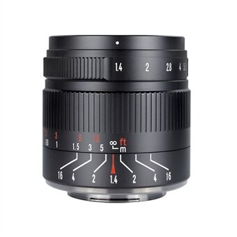 7ARTISANS 55mm F1.4 II V2.0 Manuell fokuskamera porträttobjektiv för Sony E-Mount / Fuji X-Mount / Nikon Z-Mount / M4 / 3-monterade spegellösa kameror